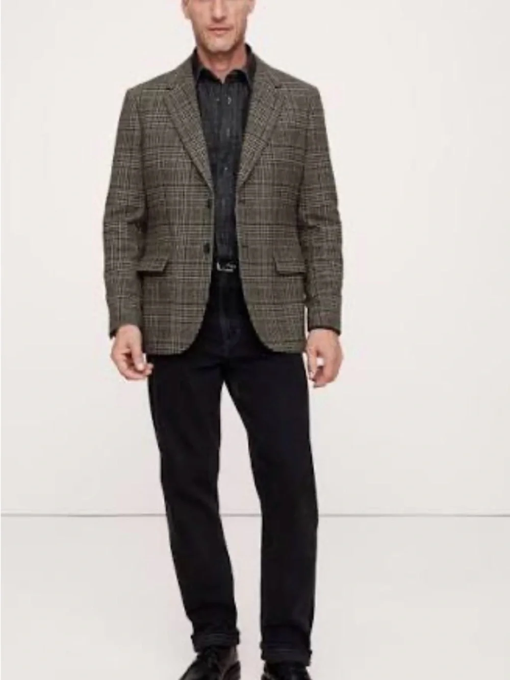 Classic brown/Grey Glen Plaid Men's Blazer